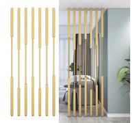 Set di divisori regolabili in alluminio da 7 pezzi, divisorio da parete aperto con palo Sn per soggiorno e studio, 125 cm, soluzione moderna per la decorazione della casa