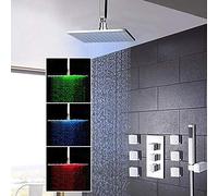 Set Di Doccia Da Bagno A LED Da 8 Pollici RUSUCET Square Chrome Message ONG JET SEMPIO SUPPLICA DI PAINSUPPA