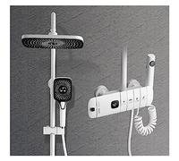 Set di doccia per doccia termostatica LED Sistema di doccia digitale bagno set di doccia termostatica set da bagno a parete spasso spazzolino rubinetto moderno set di rubinetti di lusso moderni (03