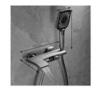 Set di doccia termostatica set da doccia da bagno kit doccia vano da bagno, vasca da bagno bianco cascata set di doccia con doccia incorporato, doccia digitale incorporata (canna di fucile 1) Aqiong