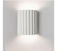 Set di Due Applique da Parete Bianche Moderne con Illuminazione dal Basso Verso l'Alto, Design cilindrico, Paralume in Resina, perfette per corridoio e Comodino