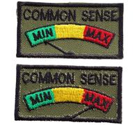 Set di due badge patch ricamati Common Sense Metre RAF Subdued - MOD LICENSED