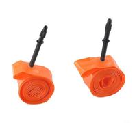 Set di due camere d'aria 700 x 18 32C per bici da strada, ultraleggeri, con valvola 45/65/85 mm per una pressione affidabile dei pneumatici (45 mm)