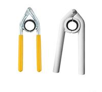 Set di due chiavi per rubinetto con meccanismo a vite migliorato e cuscinetti in gomma per una presa sicura su rubinetti di cucina, lavandino, doccia e lavatrice (giallo + bianco)