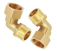 Set di due connettori a gomito in ottone con guarnizione sicura per prestazioni