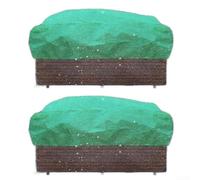 Set di due coperture invernali per piante con coulisse di regolazione per una protezione affidabile dal gelo e prevenzione che la copertura venga spazzata via dal vento (verde)