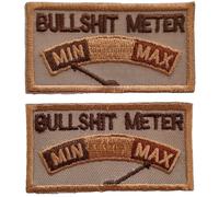 Set di due distintivi patch ricamati RAF Bullshit Metre - MOD LICENSED