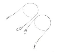 Set di due lenze da pesca con chiusura a scatto girevole e sicura per acqua salata e d'acqua dolce per predatori fino a 18 kg (30 cm, 14 kg)