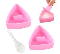 Set di due pezzi Onigiri Form, Sushi Onigiri Maker, rosa, plastica, capacità 136 ml, 3 x 9 x 8 cm, set per sushi
