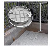 Set di Due Pezzi per coperchi di tombini a Scomparsa con Ganci, Copertura per Fossa settica e griglia di Raccolta Pioggia, Adatti per Giardini e Come coperchi per l'ispezione dei Pozzi.