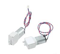 Set di due piccole pompe per vuoto DC 3 V-3,7 V, autoadescanti, per mini acquari e fontane da tavolo, in plastica grigia, design a doppia porta, costruzione compatta