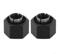 Set di due pinze e dadi per mandrini progettati per adattarsi ai modelli di router più comunemente usati di Dewalt
