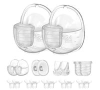 Set di due tiralatte S32 completo con 10 inserti flangiati da 13/15/17/19/21 mm per pompa NCVI/NICEGREEN/Nuliie/Zooawa/Sunnaltree S32, tra cui flangia da 24 mm, valvola, diaframma, collettore, inserti