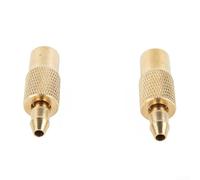 Set di due valvole di gonfiaggio per pneumatici in rame affidabili compatibili con tubi da 6 mm