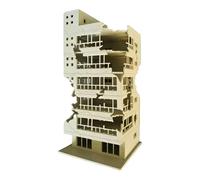 Set di edifici distrutti in miniatura distrutto struttura modello casa per modelli architettonici e scena di distruzione in scala di terreno di guerra