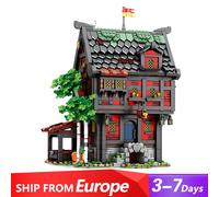 Set di edifici per case dell'hotel del crociato della taverna medievale, modello di appartamento della città Blocchi di edifici modulari Regalo per adulti Regalo 3214 pezzi