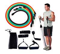 Set di Elastici Palestra 5 Livelli di Resistenza Max 13,6 Kg in Gomma