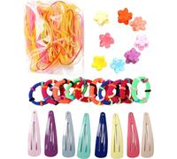 Set di elastici per capelli colorati e carini, set di elastici per capelli multicolore, elastici per capelli per ragazze e donne, morbidi elastici per capelli per ragazze e bambini (130 pezzi)