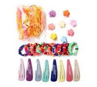 Set di elastici per capelli e fermagli per capelli multicolori elastici per donne forcine e gomme