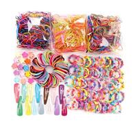 Set di elastici per capelli e fermagli per capelli multicolori elastici per donne forcine e gomme