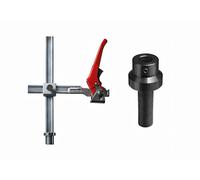 Set di elementi di serraggio variabili - maniglia a leva + adattatore 3/4" small red