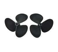 Set di eliche a tre pale completamente sommerse in nylon 80/90/100 mm per modellini di barca, mano sinistra e destra (80 mm)
