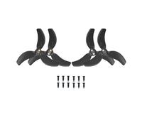 Set di eliche da 4 pezzi compatibile for DJI AVATA 2 3032 puntelli a 3 pale for drone materiale PC di ricambio nero/rosso/arancione/blu con vite(Black)