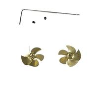 Set di eliche for modelli di navi RC, 13 mm, cinque pale in rame, foro albero 1,5 mm, sinistra e destra, 2 pezzi