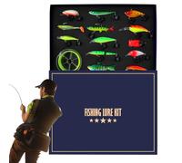 Set di esche artificiali per spigoli e spigoli - Attrezzatura | per esterni in acqua dolce per spigola e trota nel fiume lago e stagno durante le vacanze con la famiglia per notte e mattina