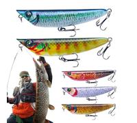 Set di esche artistiche per pesca a spin - set di pesci in gomma, esca da pesca | Esca da nuoto per la pesca | Esca da pesca | 5 Swimages comuni in miniatura | Esca qui to