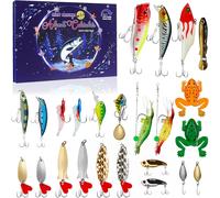 Set di Esche Calendario Avvento da Pesca 24 Giorni Regalo per Uomini