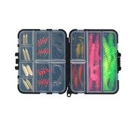 Set di esche da 68 x ami e esche | Attrezzatura multiuso per campeggio in acqua, salata, laghi e fiumi