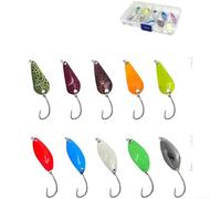 Set di esche da pesca, 43 pezzi, design aerodinamico, lunga distanza di | Ganci spinato per una tenuta sicura, 43 colori vivaci, struttura in metallo, fusione liscia, luccioperca per spigola, trota