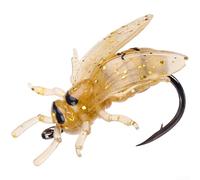 Set di esche da pesca a mosca per trote e spigole con morfologia simile agli insetti, costruzione in PVC che consente movimenti fluidi, cucchiaio riflettente e doppio gancio (stile ape)