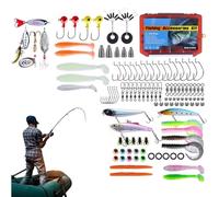 Set Di Esche Da - Setss Di Eschee Artificiali 123 Pezzi Con Scatola Per Esches | Sets Dis Acqua Salata, Fiume E Lago, Attrezzatura Varia, PP, 20,5 X 14 Cm,