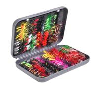 Set di esche per a mosca, attrezzi da portatili, esche artificiali per al pesce persico, per pescatori d'acqua, padri, uomini, avventure all'aria aperta, laghi, fiumi e