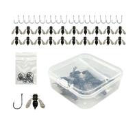 Set di esche premium per pesca a mosca - Set di 20 esche per pesca a mosca per trota - Efficace esca per pesca a mosca con gancio, collezione di pesca a mosca per luccio, trota, risata
