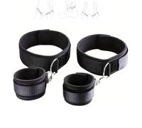 Set di esercizi yoga con anello regolabile in nylon nero per esercizi di mani e gambe
