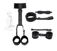 Set di esercizi yoga da collo a polso regolabile in nylon nero