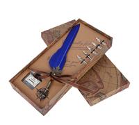 Set di esperienza di scrittura vintage con pennini regolabili, pennino in metallo resistente con controllo del flusso d'inchiostro, penna d'oca