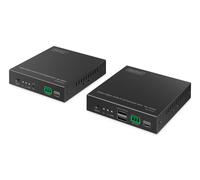 Digitus HDMI Fiber KVM IP Set estensore - UHD 4k 60Hz - HDMI 2.0 - Portata MM 300 m e SM 40 km - Trasmettitore e ricevitore - Fino a 253 ricevitori - 2x USB per mouse, tastiera - Punto a punto - Nero