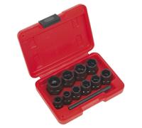 Sealey Bullone Estrattore Set 11pc 1cmSq Drive O Chiave AK8184