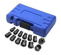 Set di estrattori di vite,Estrattore di bulloni a vite a impatto 13 pezzi - Strumenti ergonomici ad alta resistenza per garage meccanico e smontaggio di assi ruote