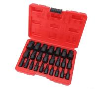 Set di estrattori di viti per bulloni rotti e borchie, 25 pezzi, testa esagonale, kit di strumenti per la rimozione dei bulloni con design a spirale sinistra, realizzato