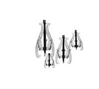 Set di estrattori for ingranaggi da 3", 4", 6" e 8", kit di estrazione for cuscinetti a ingranaggi a 3 ganasce, puleggia del volano, estrattore for ruote a 2 o 3 ganasce reversibili