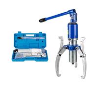 Set di estrattori per cuscinetti idraulici da 20 tonnellate, 2 ganasce e 3 | Estrattore idraulico 20T con 2/3 ganasce, testa della pompa a 360°, custodia portatile per ingranaggi mozzi (15T/3500 libbre)
