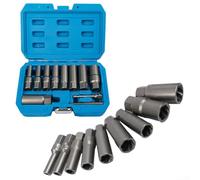 Set di estrattori per dadi e bulloni arrotondati, kit di chiavi a bussola profonde da 11 pezzi per una facile rimozione di bulloni/dadi spelati, design a spirale multi-formato per un uso versatile