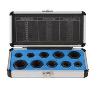 Set di estrattori per dadi e bulloni danneggiati, 11 pezzi; kit di estrazione bulloni con inserti a bloccaggio a spirale; estrattore per prigionieri da 9 a 19 mm per elementi di
