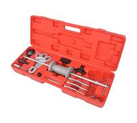 Set di estrattori per mozzi ruote, con martello scorrevole da 2,3 kg, 3 bracci e 2 adattatori per bracci, viti per cuscinetti, vite di trazione, valigetta in plastica per officina, auto, moto