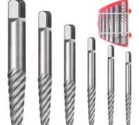 Set di estrattori per viti a spirale, 6 pezzi, per bulloni rotti, viti spogliate o perni danneggiati, per 3 mm fino a 25 mm